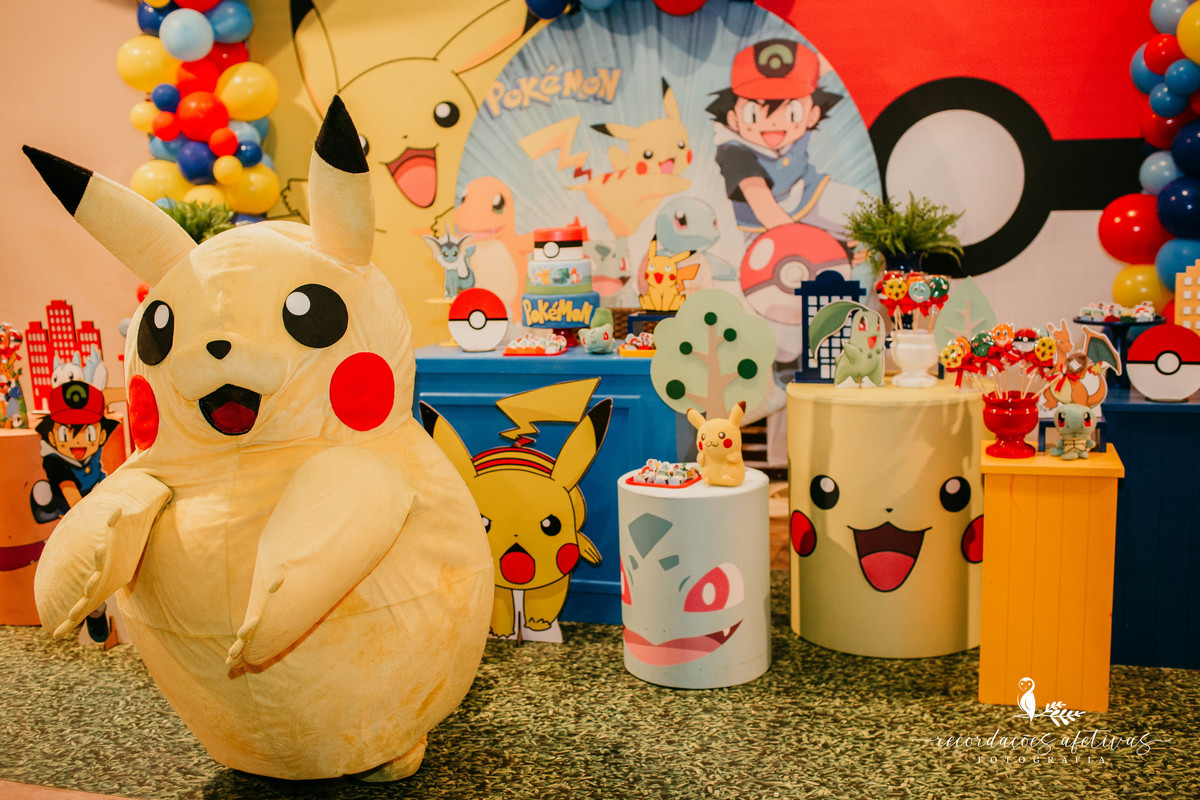 Aniversário de Menino com Tema Pokemon realizado no Buffet no Meio do Mato, em Itu - SP