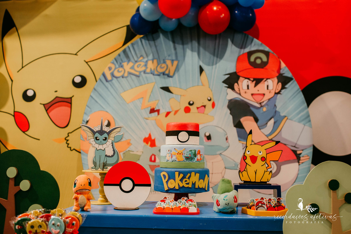 Aniversário de Menino com Tema Pokemon realizado no Buffet no Meio do Mato, em Itu - SP