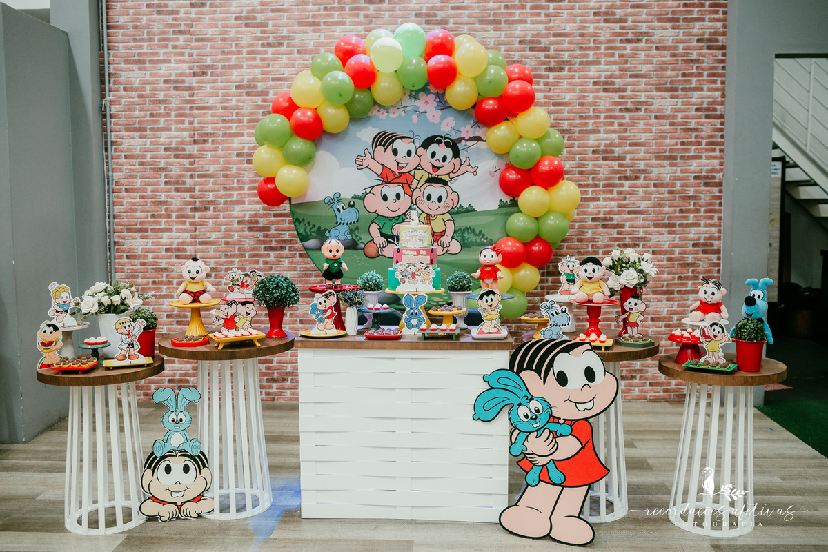 Aniversário Menina e Menino com tema Turma da Mônica, realizado no Buffet Viva São Roque - SP