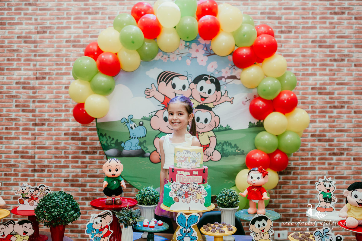 Aniversário Menina e Menino com tema Turma da Mônica, realizado no Buffet Viva São Roque - SP