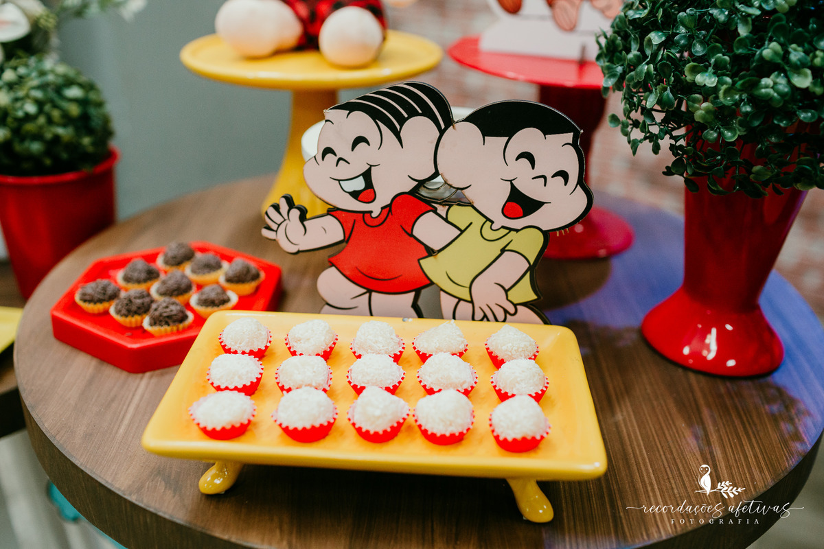 Aniversário Menina e Menino com tema Turma da Mônica, realizado no Buffet Viva São Roque - SP