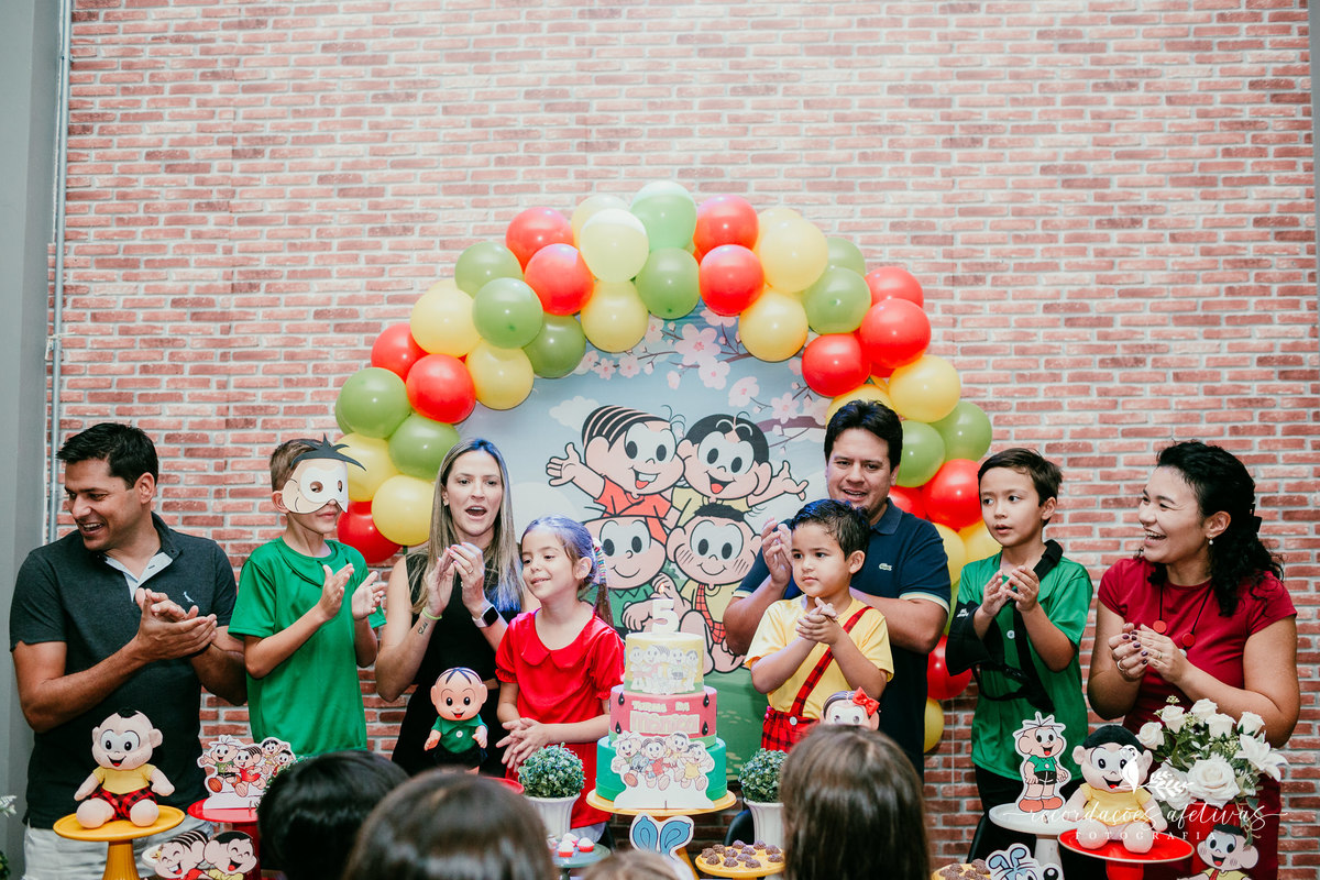 Aniversário Menina e Menino com tema Turma da Mônica, realizado no Buffet Viva São Roque