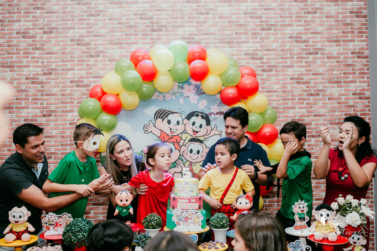 Aniversário Menina e Menino com tema Turma da Mônica, realizado no Buffet Viva São Roque