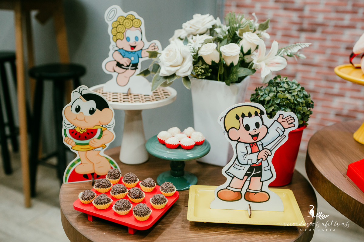 Aniversário Menina e Menino com tema Turma da Mônica, realizado no Buffet Viva São Roque - SP