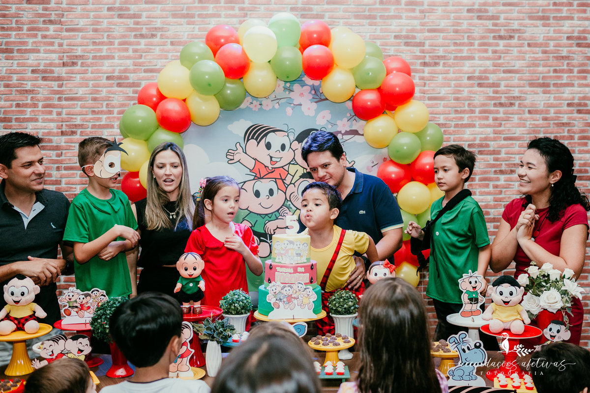 Aniversário Menina e Menino com tema Turma da Mônica, realizado no Buffet Viva São Roque