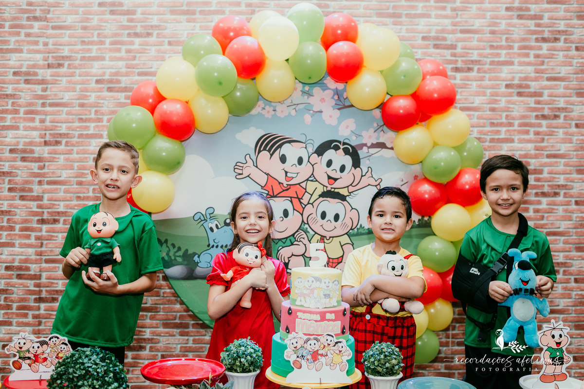 Aniversário Menina e Menino com tema Turma da Mônica, realizado no Buffet Viva São Roque