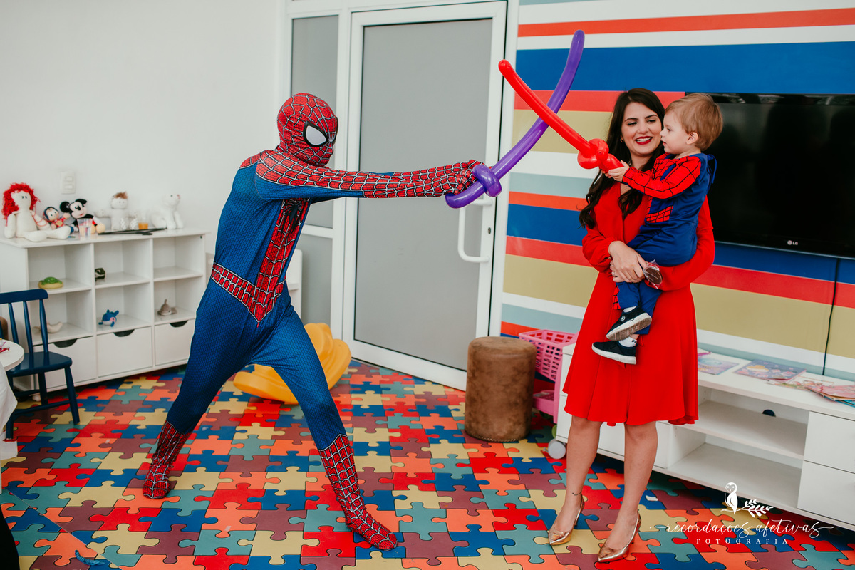 Aniversário de Menino com tema Homem Aranha realizado no Condomínio Chácara Klabin, Vila Mariana