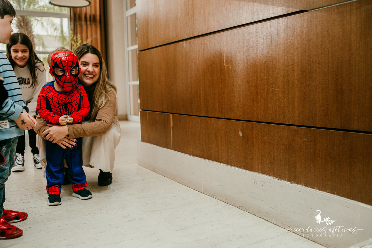 Aniversário de Menino com tema Homem Aranha realizado no Condomínio Chácara Klabin, Vila Mariana