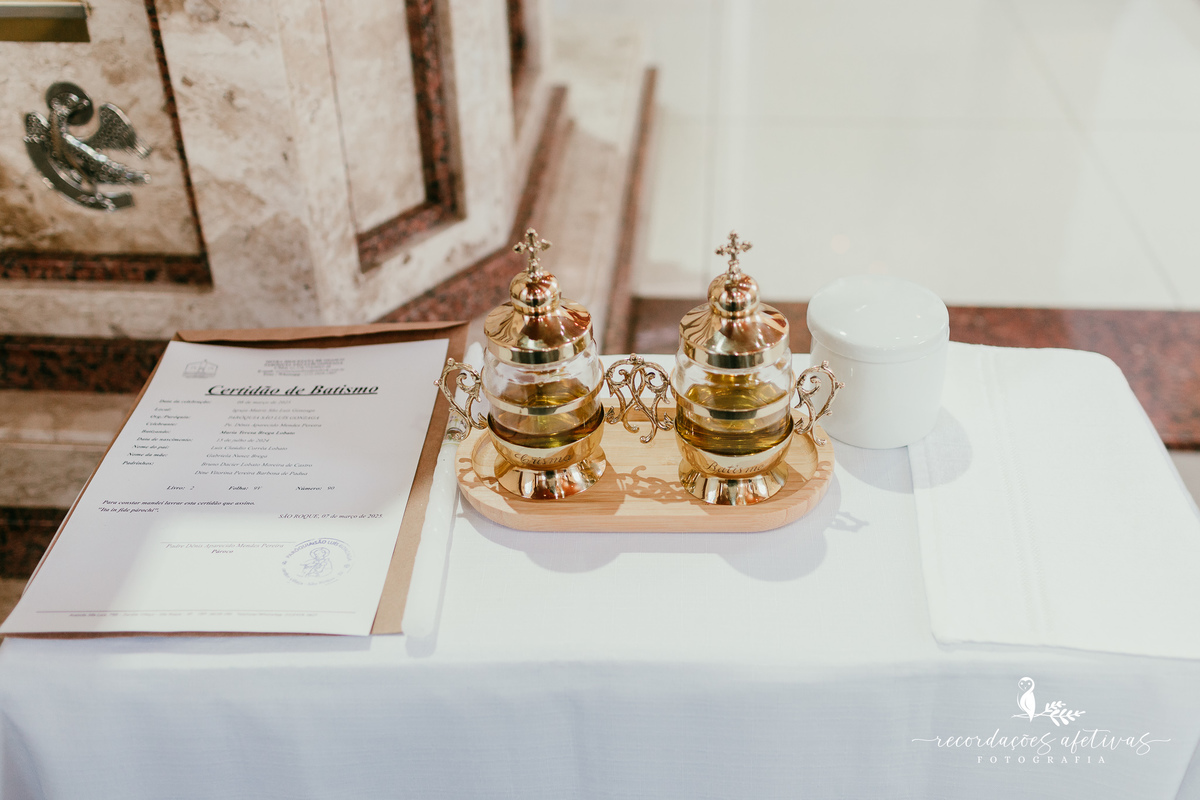 Batizado realizado na Paróquia São Luiz Gonzaga em São Roque e recepção na Fazendinha Santa Adélia