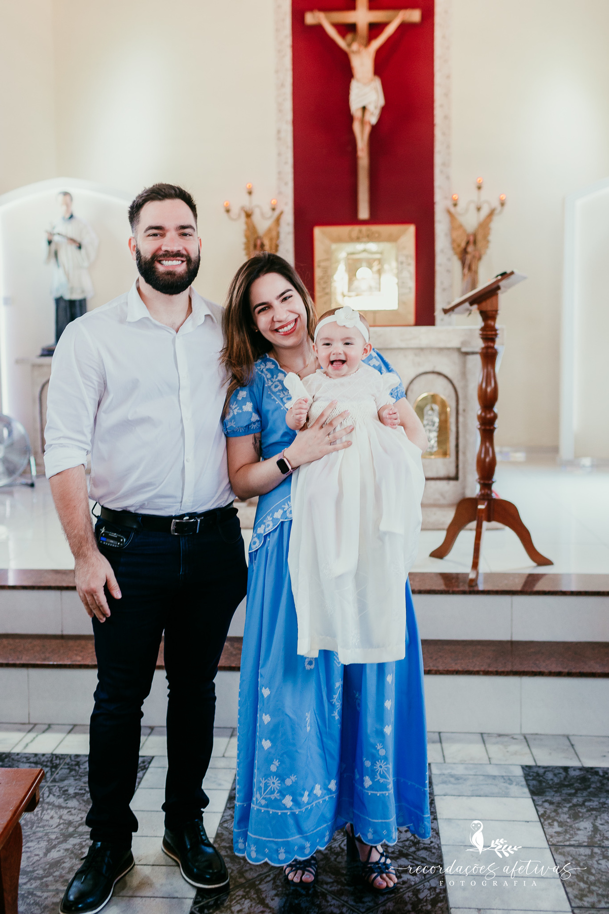 Batizado realizado na Paróquia São Luiz Gonzaga em São Roque e recepção na Fazendinha Santa Adélia