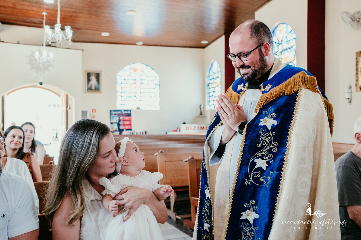 Batizado realizado na Paróquia São Luiz Gonzaga em São Roque e recepção na Fazendinha Santa Adélia
