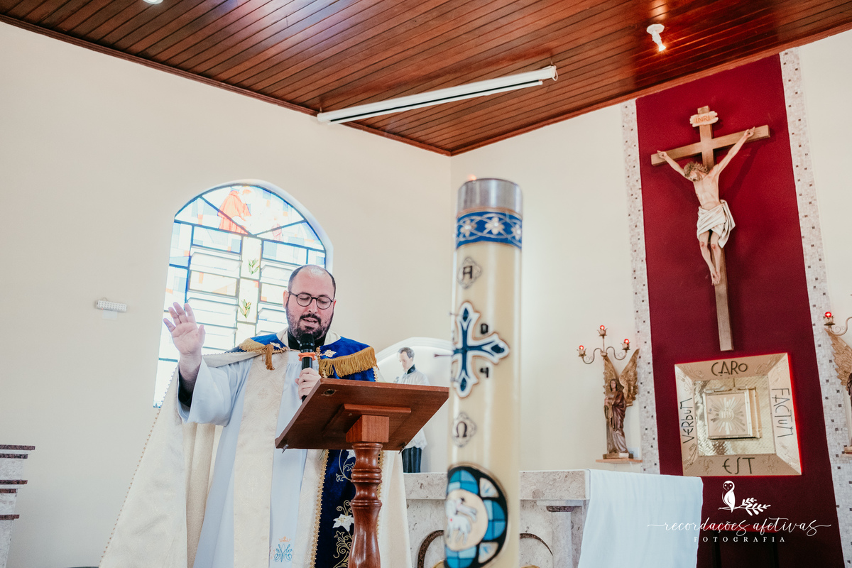 Batizado realizado na Paróquia São Luiz Gonzaga em São Roque e recepção na Fazendinha Santa Adélia