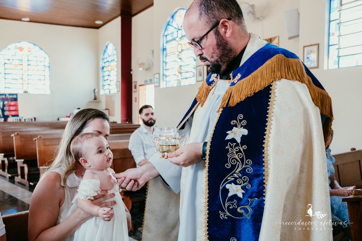 Batizado realizado na Paróquia São Luiz Gonzaga em São Roque e recepção na Fazendinha Santa Adélia