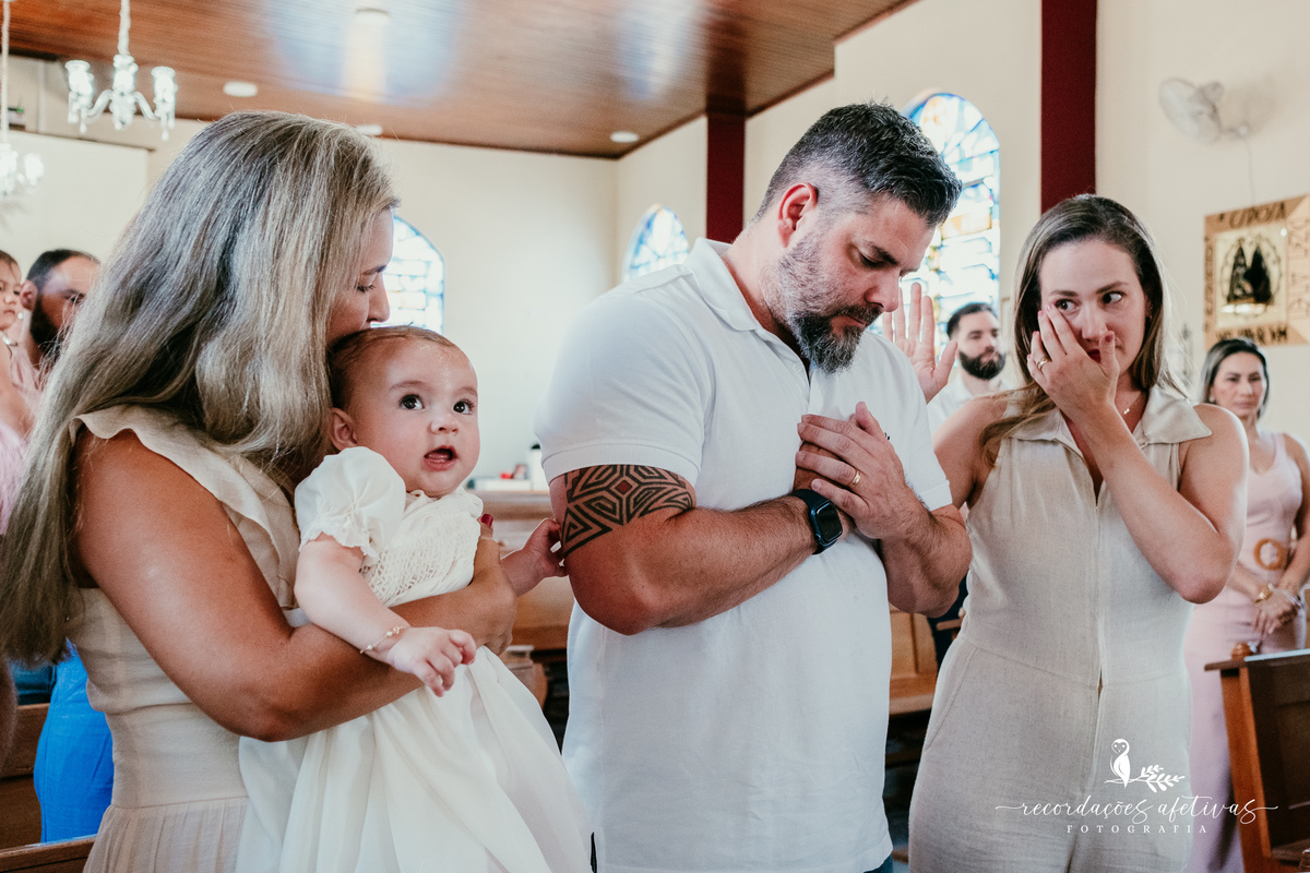 Batizado realizado na Paróquia São Luiz Gonzaga em São Roque e recepção na Fazendinha Santa Adélia