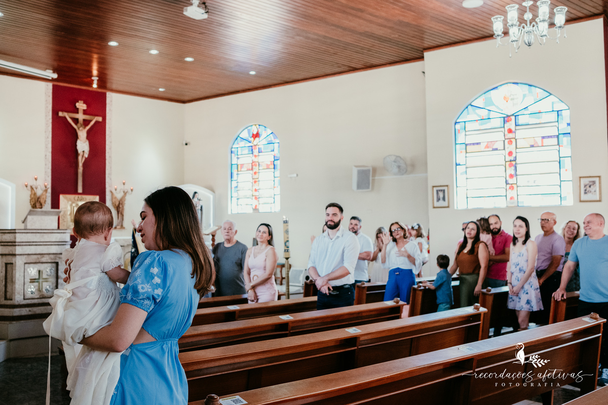 Batizado realizado na Paróquia São Luiz Gonzaga em São Roque e recepção na Fazendinha Santa Adélia