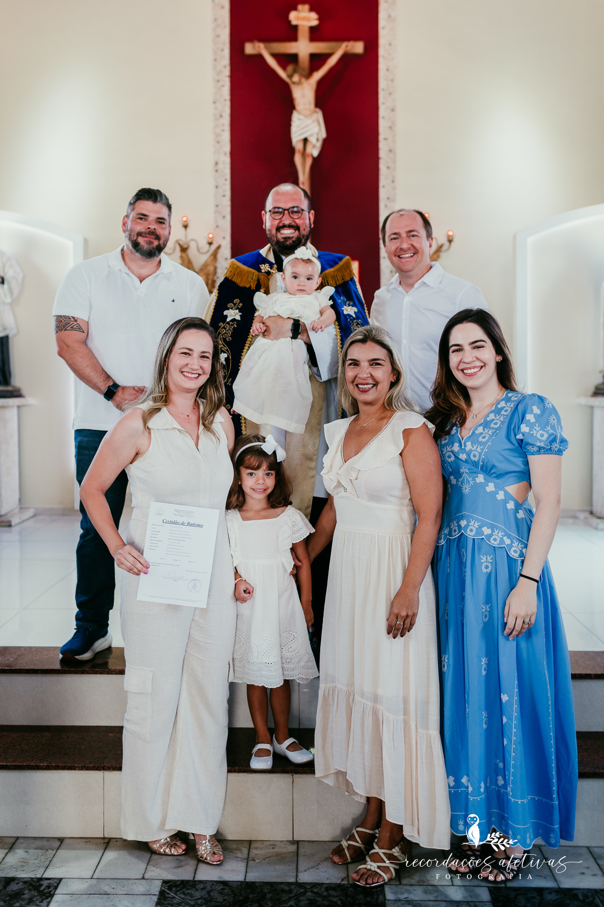 Batizado realizado na Paróquia São Luiz Gonzaga em São Roque e recepção na Fazendinha Santa Adélia