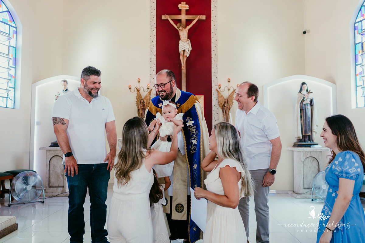 Batizado realizado na Paróquia São Luiz Gonzaga em São Roque e recepção na Fazendinha Santa Adélia