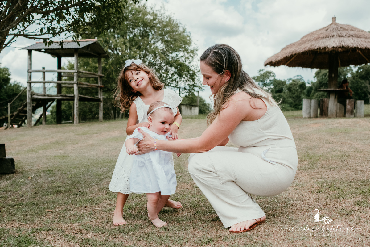 Batizado realizado na Paróquia São Luiz Gonzaga em São Roque e recepção na Fazendinha Santa Adélia