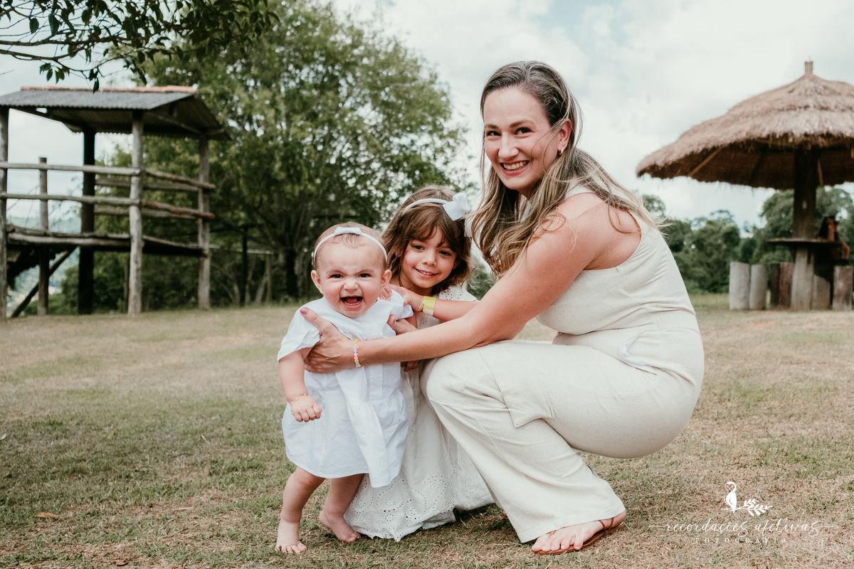 Batizado realizado na Paróquia São Luiz Gonzaga em São Roque e recepção na Fazendinha Santa Adélia