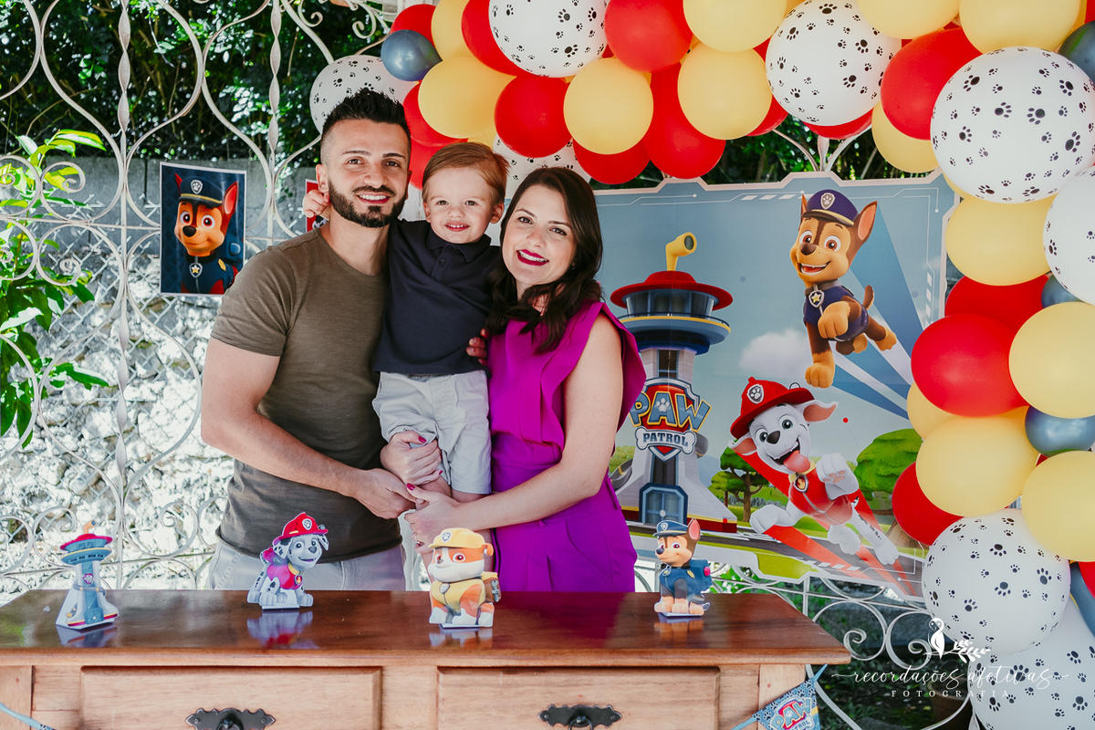 Aniversário de menino com tema Patrulha Canina realizado no Patrimonio do Carmo em São Roque