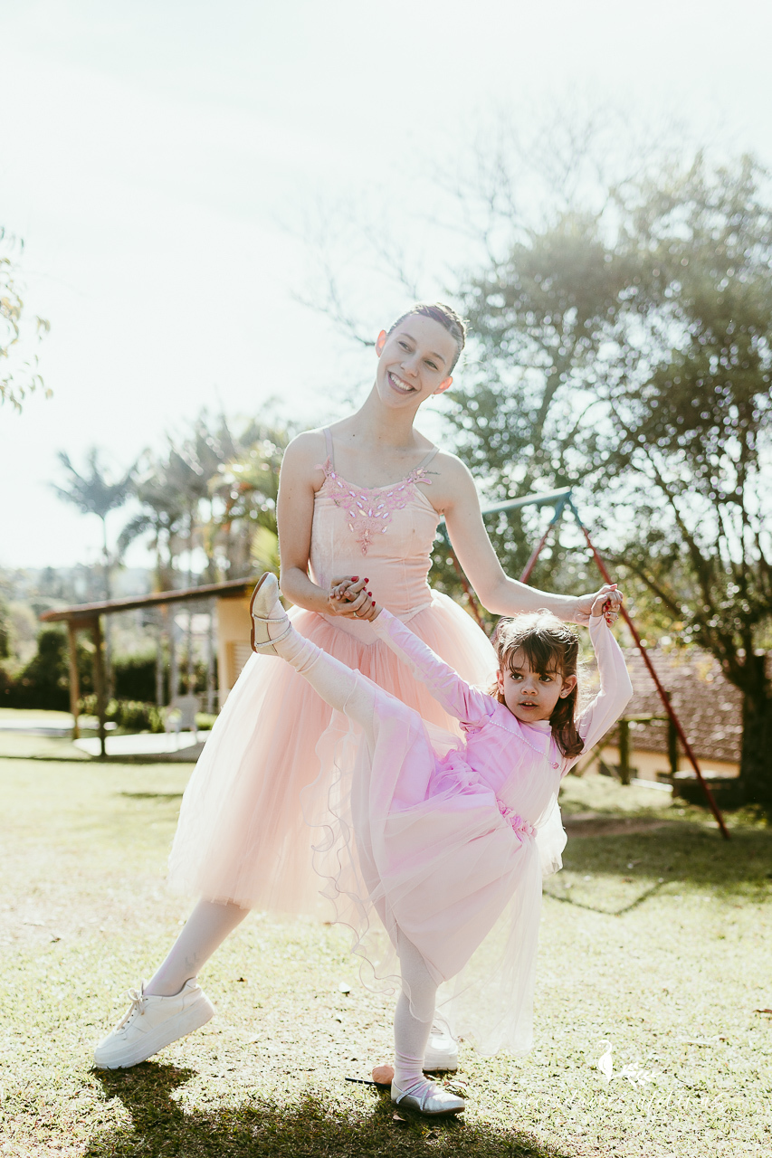 Aniversário de menina com tema ballet realizado na Fazendinha Santa Adelia em São Roque