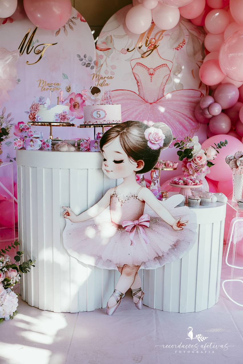 Aniversário de menina com tema ballet realizado na Fazendinha Santa Adelia em São Roque
