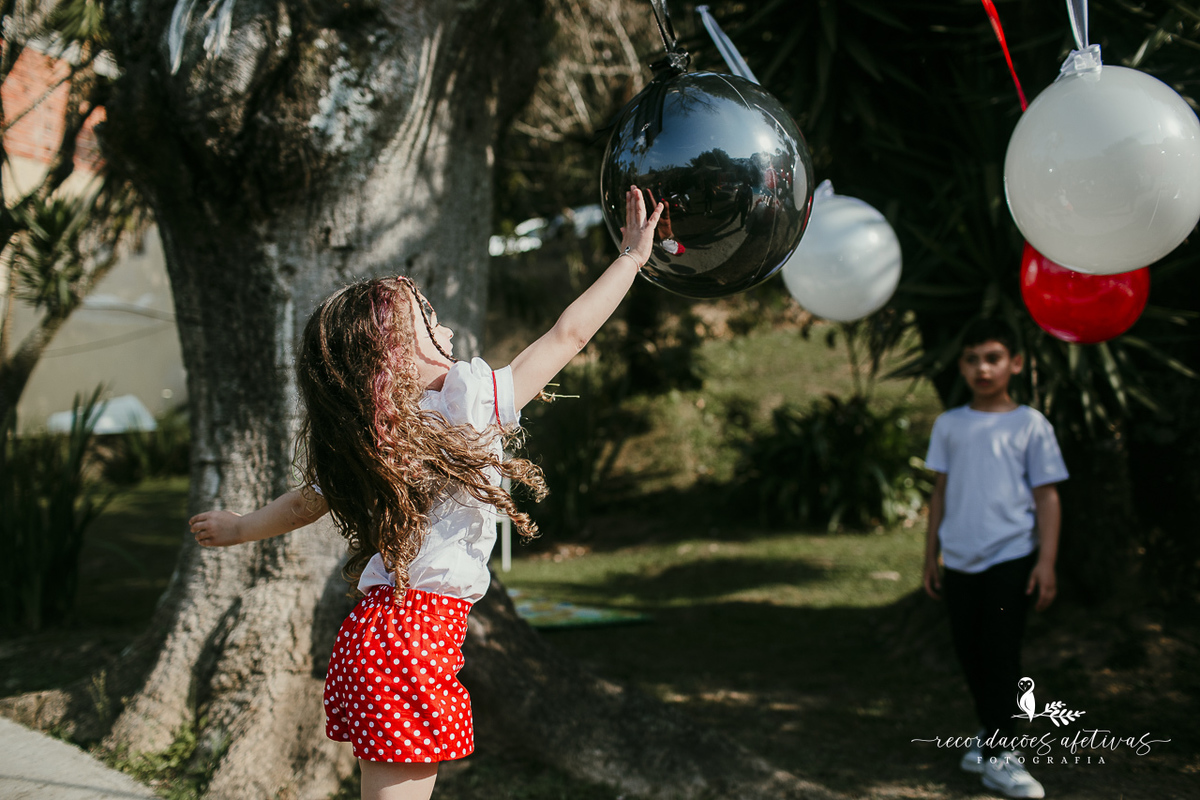 Aniversário de menina com tema Mickey e Minnie realizada em São Roque - SP