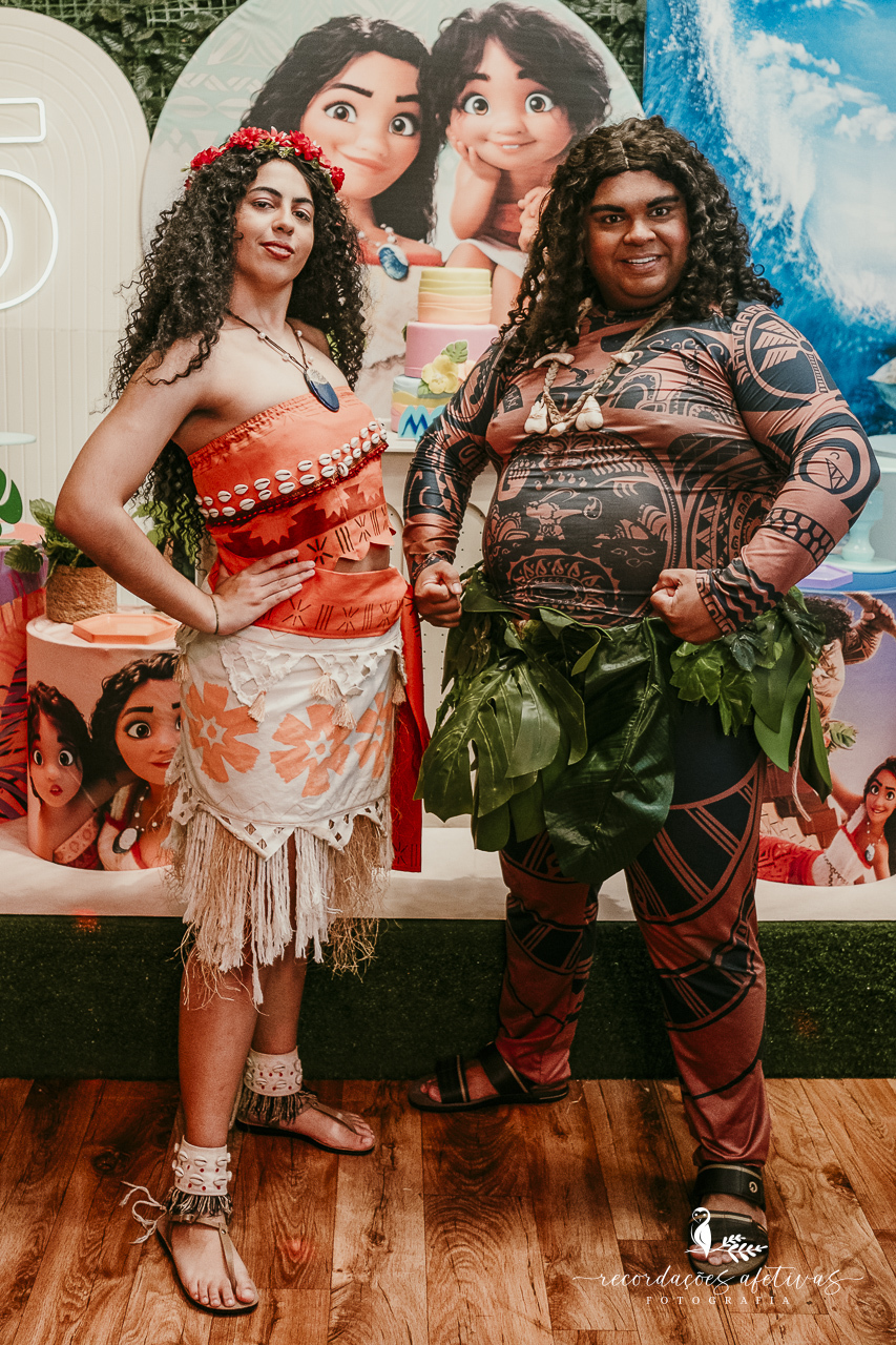 Aniversário infantil com tema Moana, realizado no Buffet Kid Recanto, na Vila Romana - SP