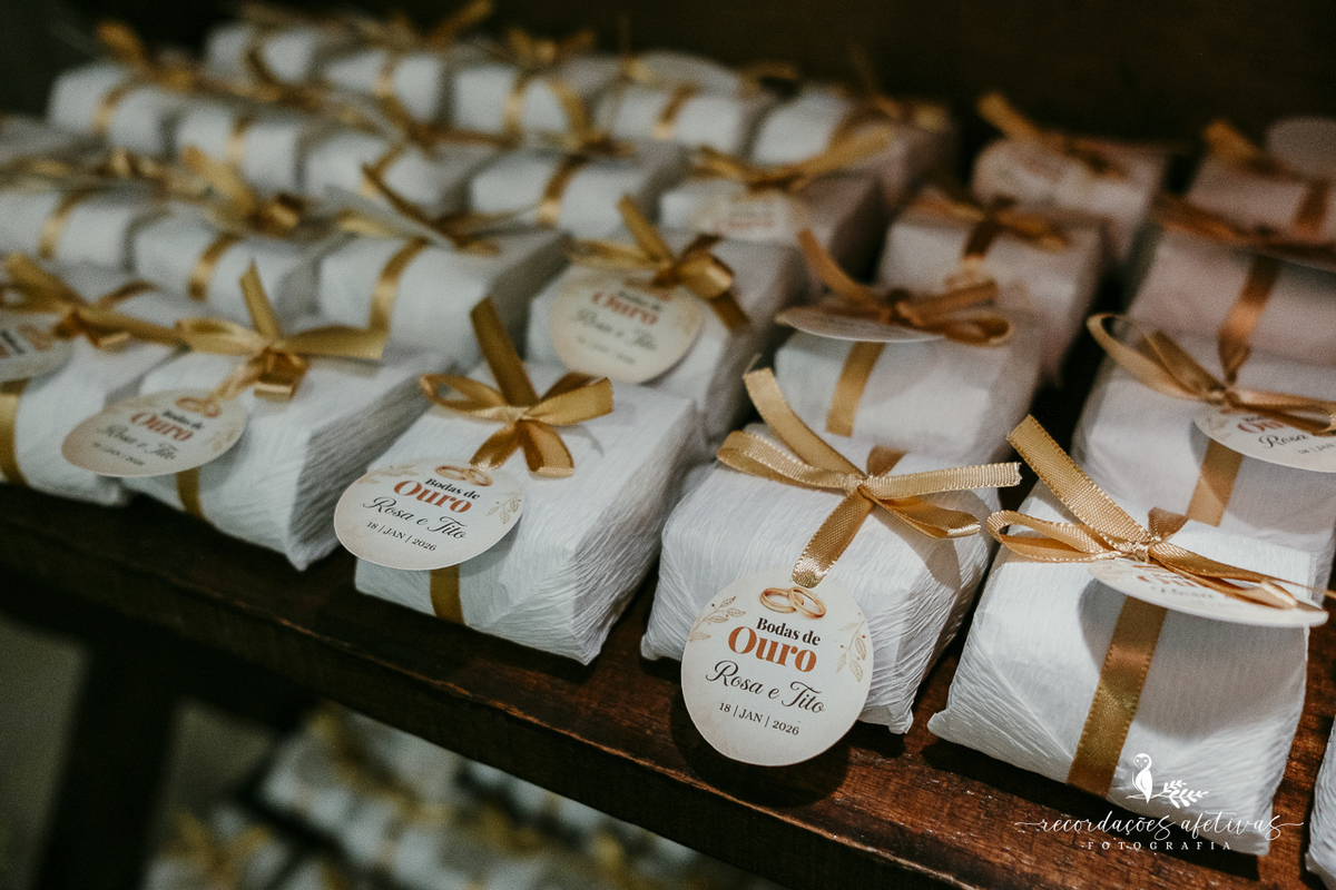 Bodas de Ouro Rosa e Tito Góes, realizado na igreja de Canguera, em São Roque