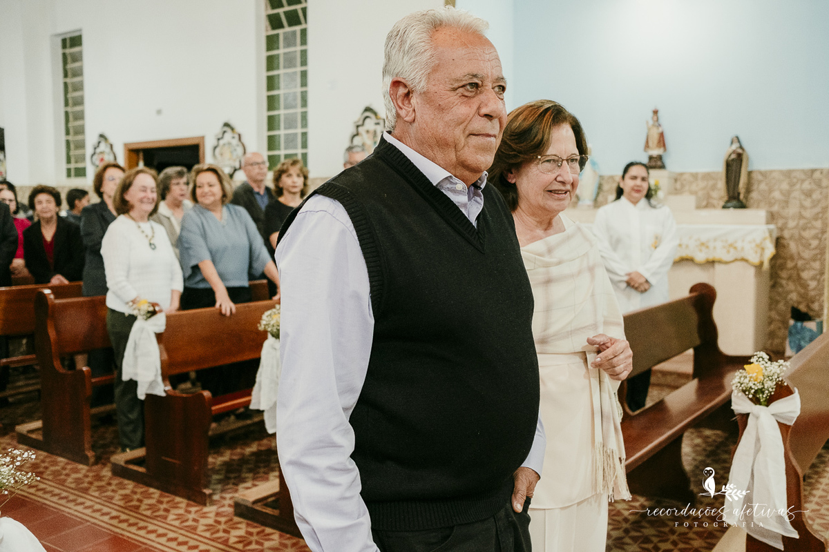 Bodas de Ouro Rosa e Tito Góes, realizado na igreja de Canguera, em São Roque