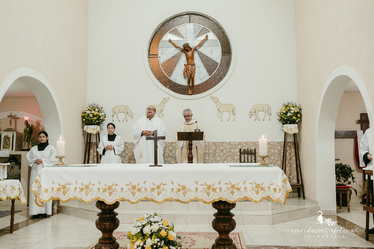 Bodas de Ouro Rosa e Tito Góes, realizado na igreja de Canguera, em São Roque
