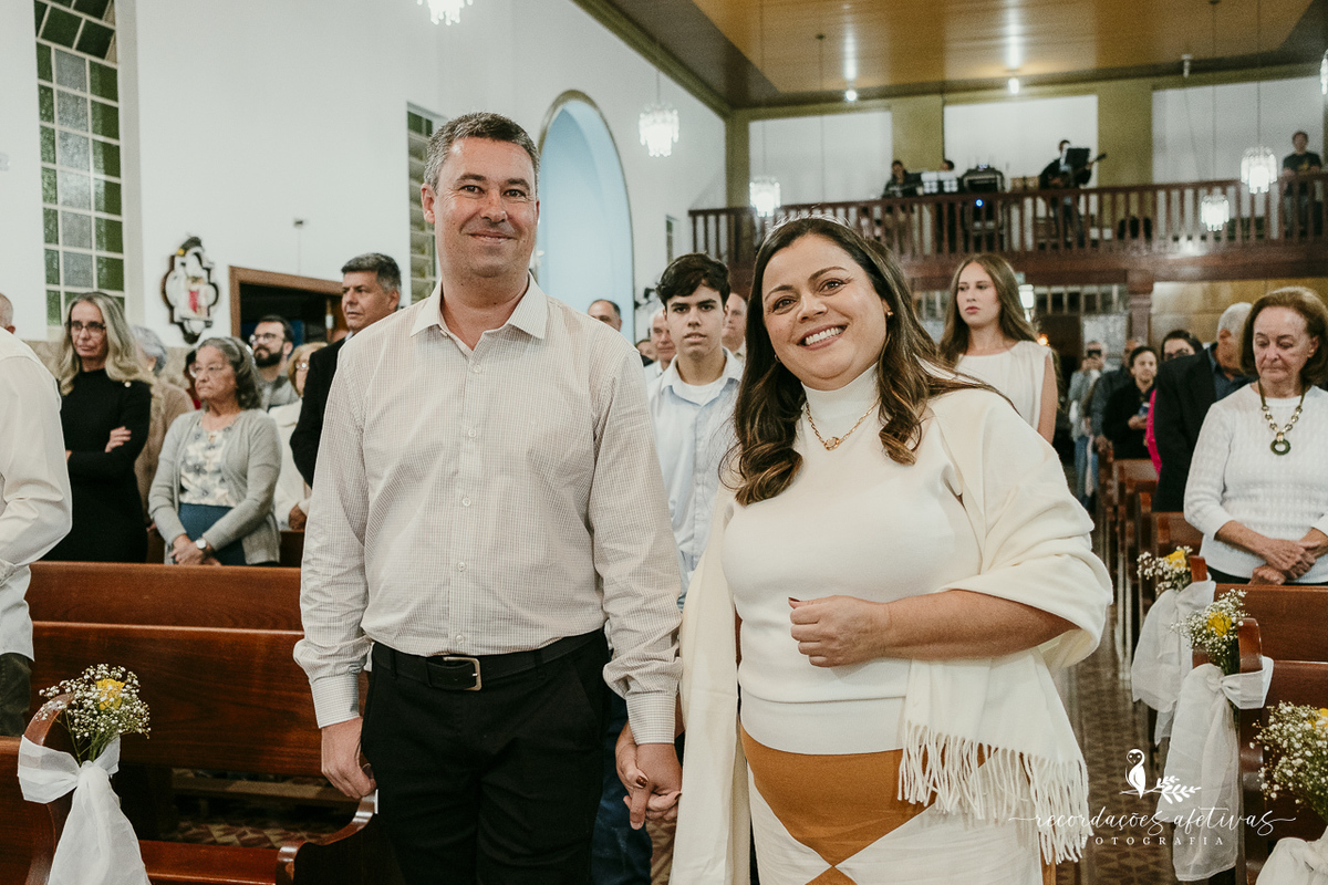 Bodas de Ouro Rosa e Tito Góes, realizado na igreja de Canguera, em São Roque