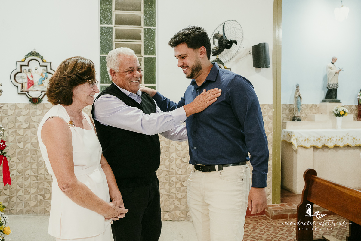 Bodas de Ouro Rosa e Tito Góes, realizado na igreja de Canguera, em São Roque