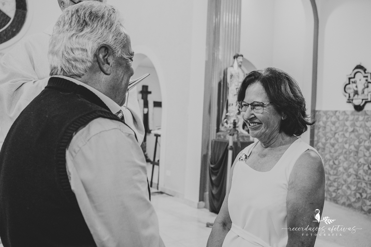 Bodas de Ouro Rosa e Tito Góes, realizado na igreja de Canguera, em São Roque