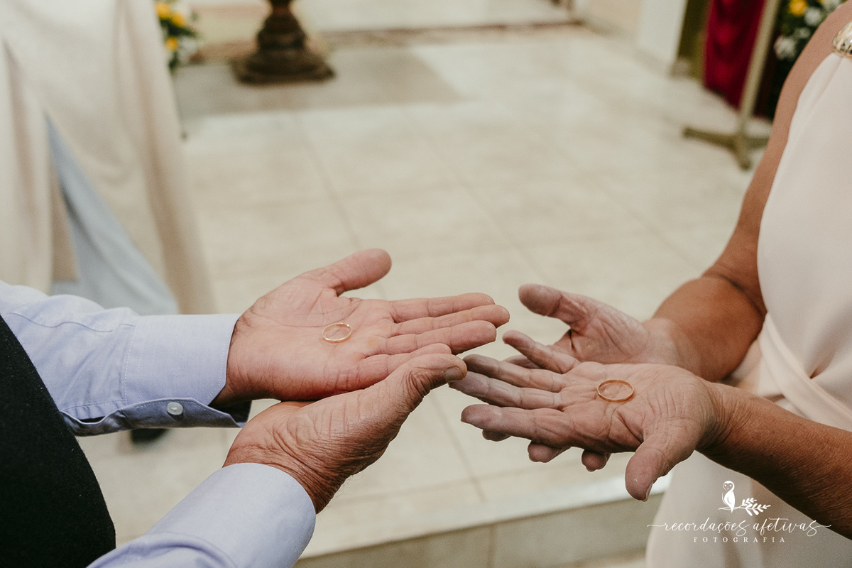 Bodas de Ouro Rosa e Tito Góes, realizado na igreja de Canguera, em São Roque