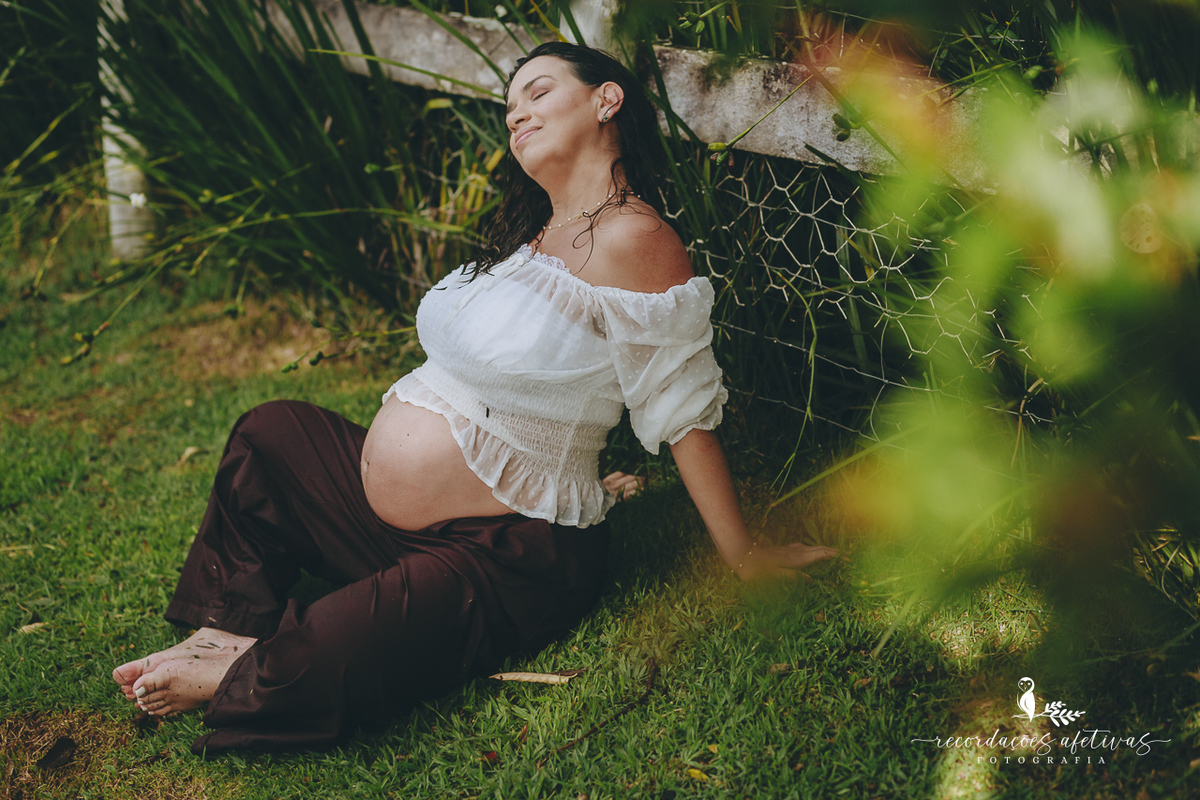 Ensaio Gestante realizado na parreira, na Vinicola Alma Galiza, em São Roque - SP