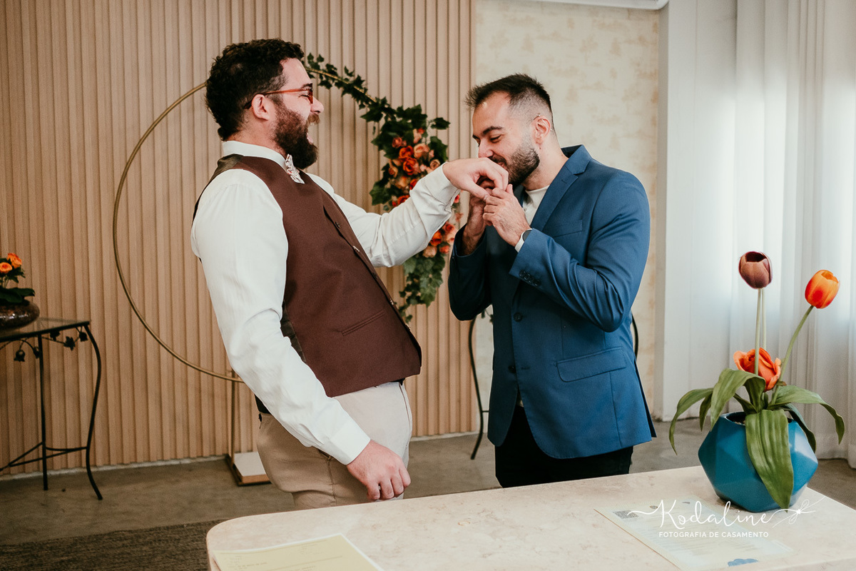 conexão do casal durante o casamento civil