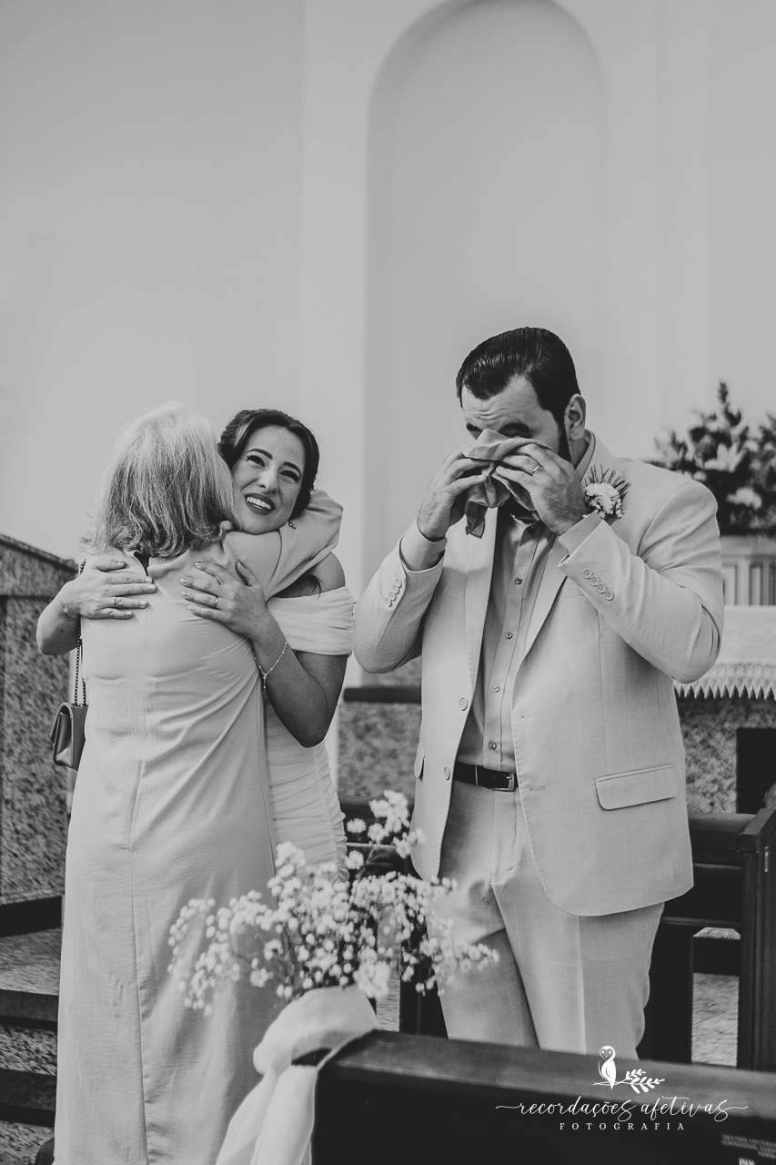 Um casamento marcado pela memória, afeto e presença da família