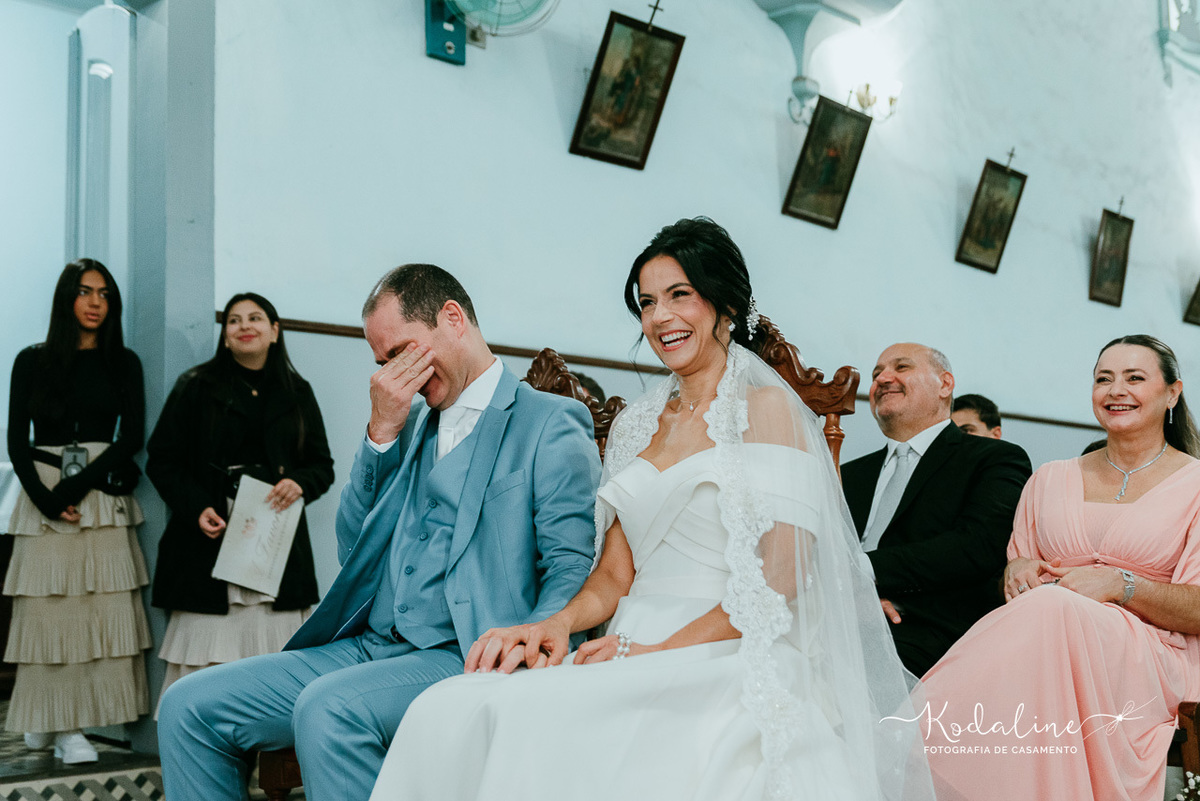Lágrimas de felicidade durante a cerimônia