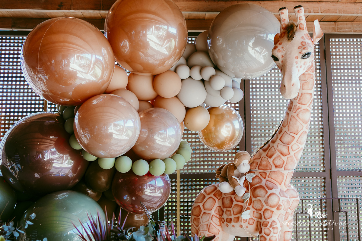 A delicada decoração inspirada no tema Safari