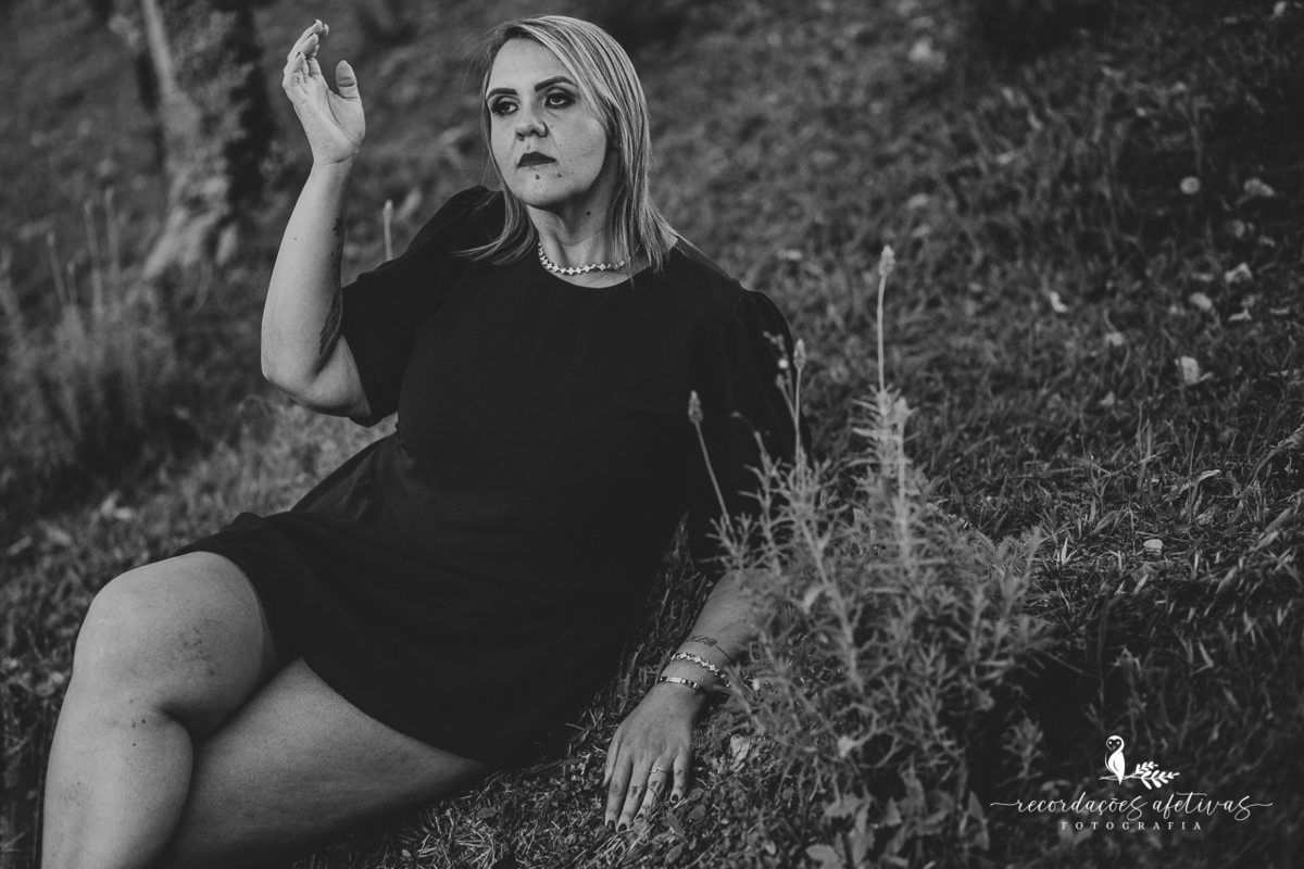 Retrato feminino realizado no Roteiro do Vinho, em São Roque.