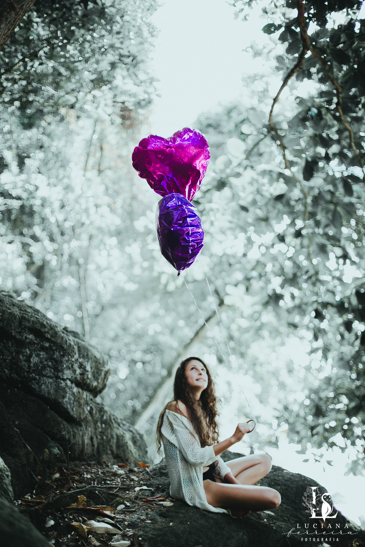 Ensaio Menina 15 Anos com Balão metalizado