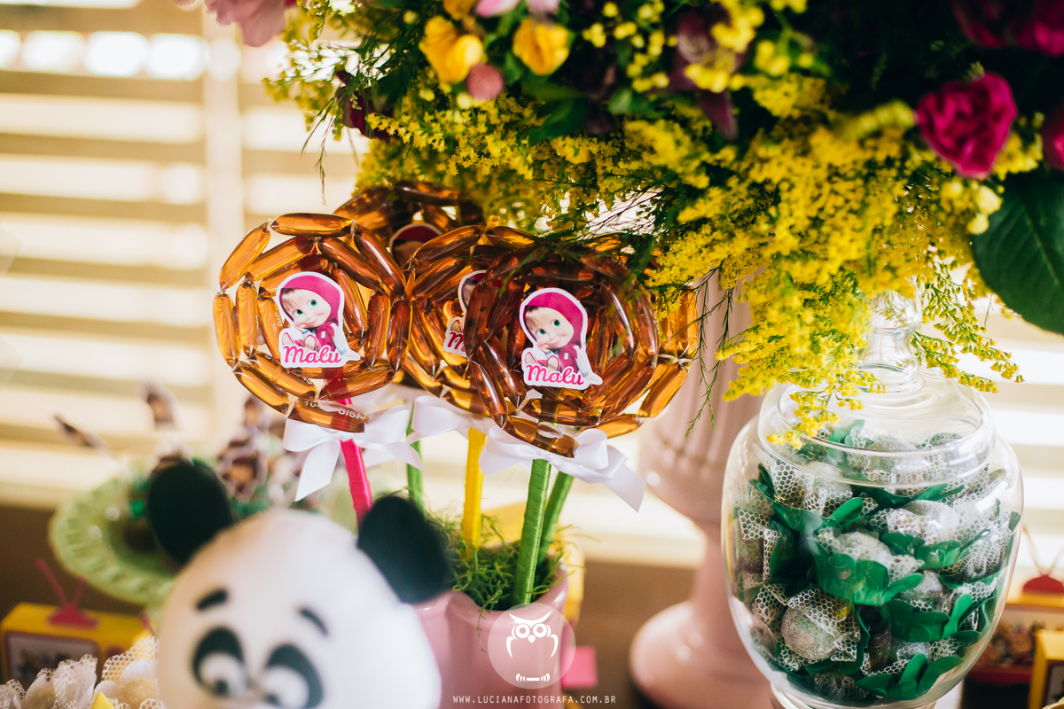 Aniversário de meninas com tema Masha e o Urso