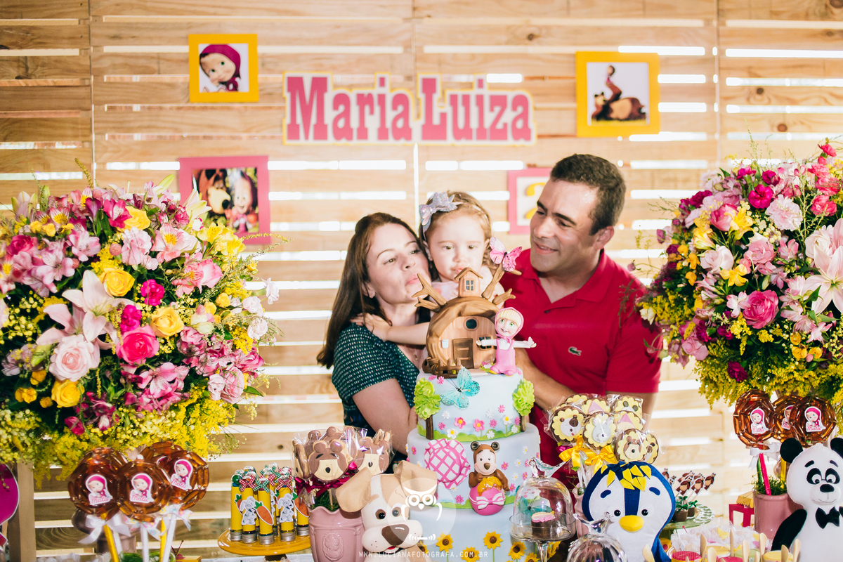 Aniversário de meninas com tema Masha e o Urso
