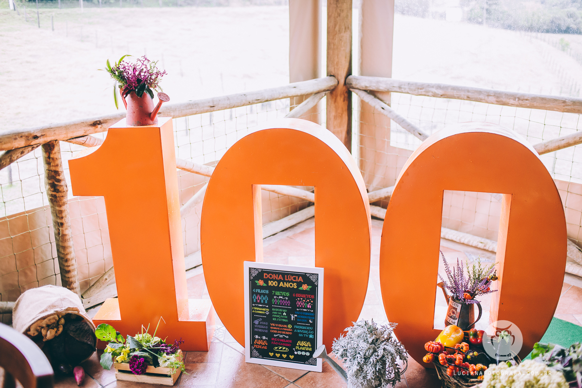 Aniversário 100 Anos com tema Horta