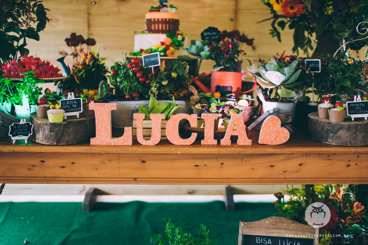 Aniversário 100 Anos com tema Horta