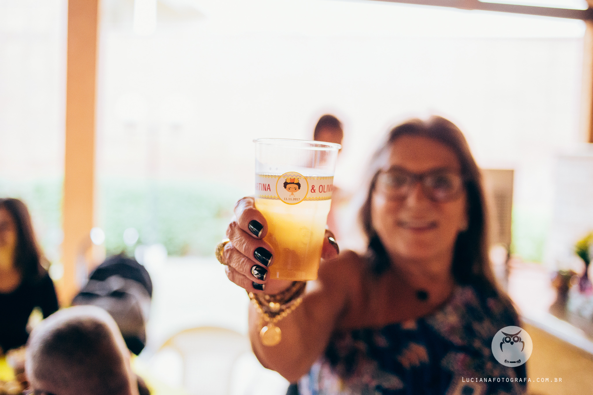 Ché de Bebê Gêmeas Martina e Olíva. Tema Frida Kahlo, Star Wars, Grandes Mulheres