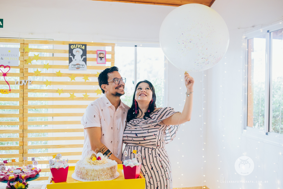 Ché de Bebê Gêmeas Martina e Olíva. Tema Frida Kahlo, Star Wars, Grandes Mulheres