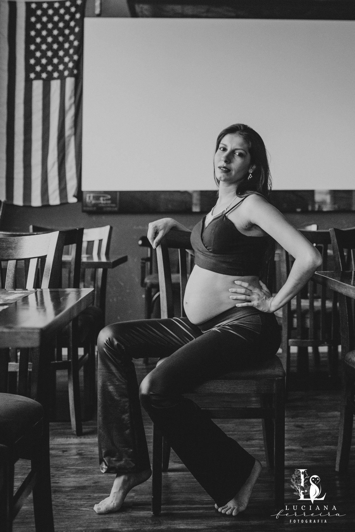 Ensaio Gestante no Restaurante Madison, em Sorocaba