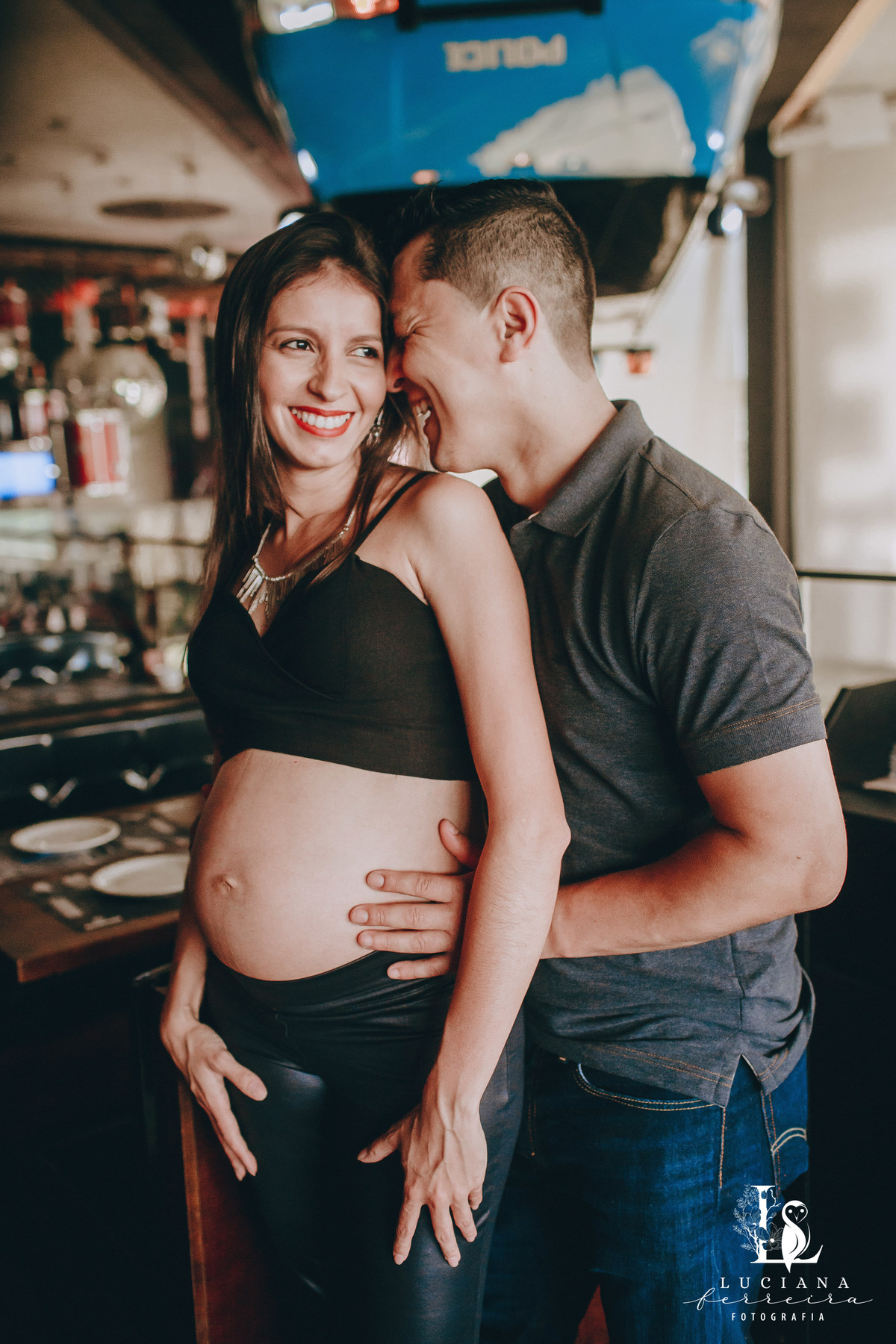Ensaio Gestante no Restaurante Madison, em Sorocaba